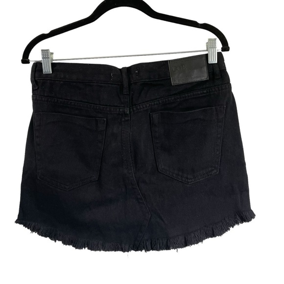 ONE X ONE TEASPOON JUNKYARD LOW RISE BLACK DENIM MINI SKIRT SIZE 27 - Picture 5 of 11